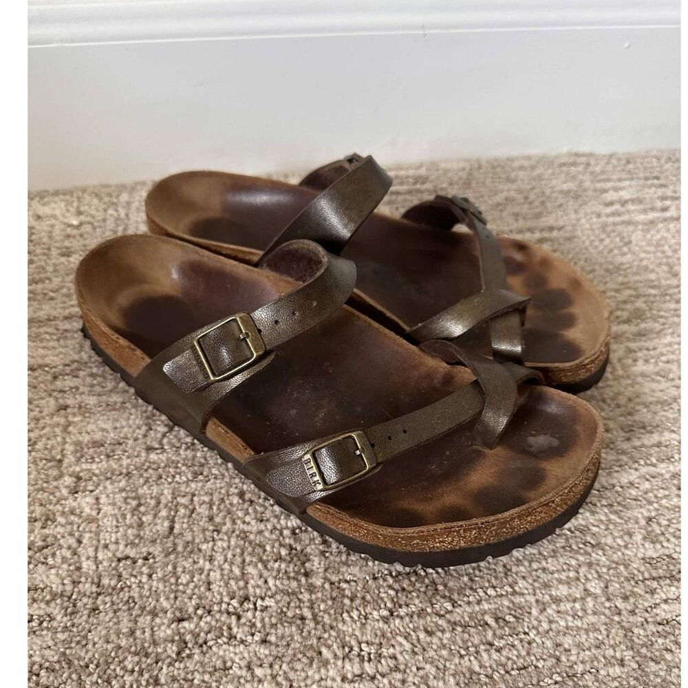 Birkenstock Mayari Metallic Bronze Sandals Size 40 L9 M7 Boho Granola